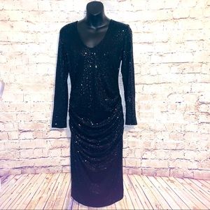 Eva Alexander London Sequin Ruched Maternity Dress NWT